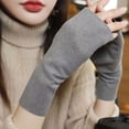 thumbnail image 4 of Eoperou 1 Pair Cozy Touch Screen Gloves Warmth Style Autumn Self-heating Half-finger Design Gloves for Winter Gift, 4 of 8