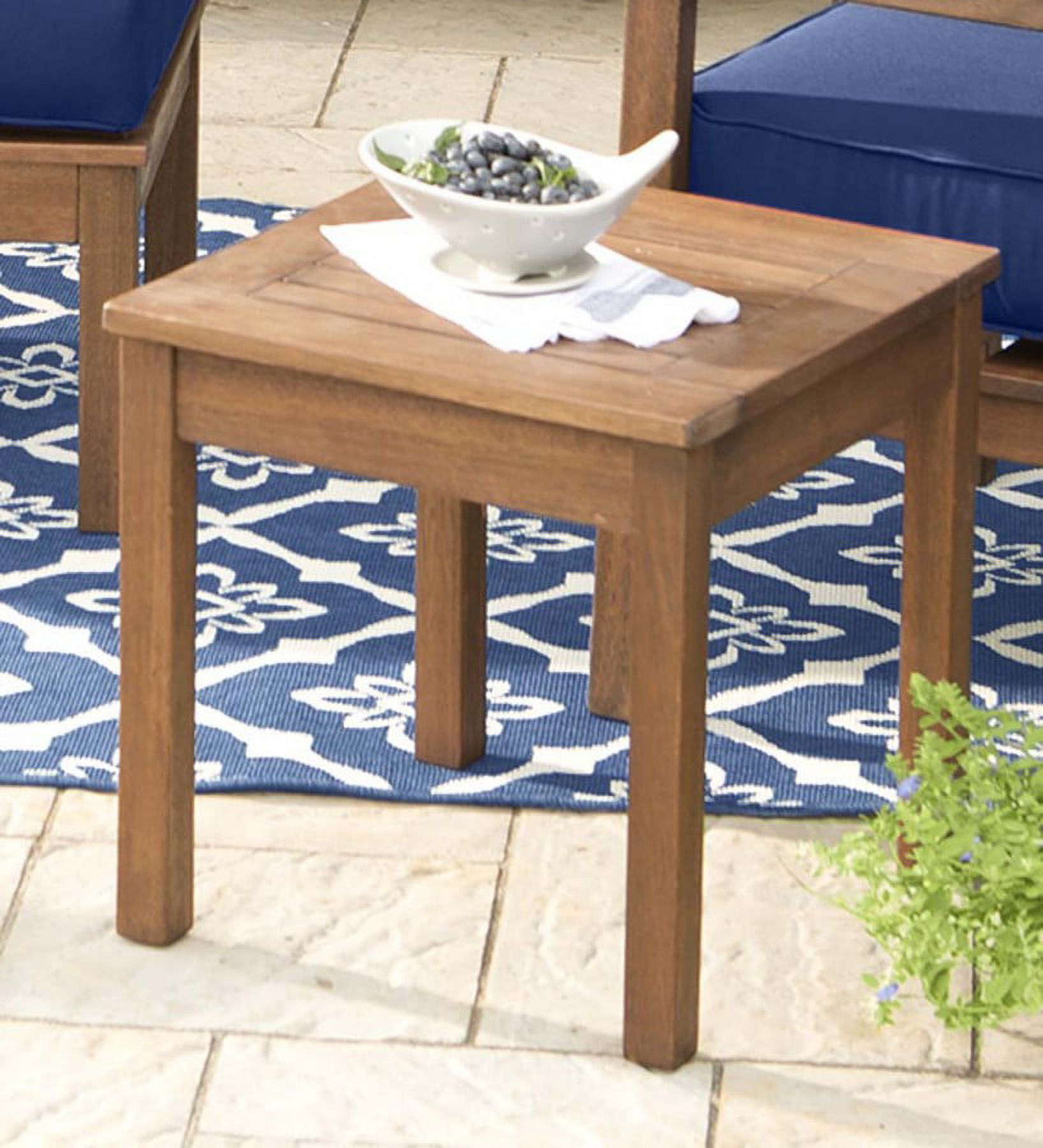 Plow & Hearth Eucalyptus Wood Outdoor Side Table, Lancaster Collection, in Natural - image 2 of 2