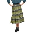 thumbnail image 4 of Moomaya Printed Skirt For Women Flared Elastic Pull-On Waist Ladies Skirt, 4 of 5