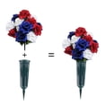 thumbnail image 2 of Flower Vase with Sturdy Spikes/Stakes Outdoor Artificial or Fresh Flower Holder Decoration, 2 of 6