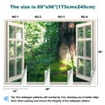 thumbnail image 3 of Peel and Stick Wallpaper Fairy Tale Forest Window Mossy Tree Doorway Modern Art Wall Mural Decor Self Adhesive and Removable 69in x 98in, 3 of 8