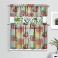 thumbnail image 2 of Kitchen Window Curtains over Sink Pioneer 36 Inch 3 Pieces Set Small Window Cafe Curtains for Home Decor Rod Pocket Tier Drapes, 2 of 6