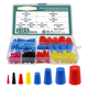 thumbnail image 1 of Juego de 105 Tapones de Protección de Silicona para Altas Temperaturas, 8 Tamaños, Tapones de Silicona Cónicos de Colores para Recubrimiento en Polvo, 1 of 6