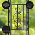 thumbnail image 3 of Plow & Hearth Montebello Scrollwork Metal Garden Arbor, 3 of 5