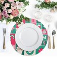 thumbnail image 5 of GZHJMY Christmas Elements Round Placemats Set of 1, Non-Slip PVC Table Mats Washable Heat Resistant Place Mats for Kitchen Dining Table Christmas Home Decor, 15.4 Inch Table Mat, 5 of 7
