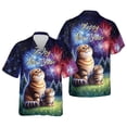 thumbnail image 3 of Happy New Year Scottish Fold Family Cheer Winter Midnight Firework Hawaiian Shirt Breathable Summer Unisex Merch Cat Lover Kitten Owner Gifts - 02025, 3 of 6