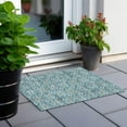 thumbnail image 6 of Addison Rugs Chantille Indoor/Outdoor Transitional Floral Teal Washable Rectangle Rug, 1'8" x 2'6", 6 of 6