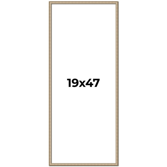 19x47 Frame Silver Real Wood Picture Frame Width 0.75 Inches | Interior Frame Depth 0.5 Inches |