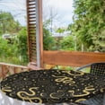 thumbnail image 2 of Ambesonne Vintage Astrology Fitted Round Tablecloth, Occult Snake Art, 45"- 56" Diameter, Charcoal Grey Mustard, 2 of 5