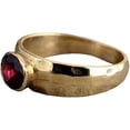 thumbnail image 3 of Garnet Gemstone Ring, Natural Garnet Ring, January Birthstone, Hammered Band Ring, Womens Ring, Gold Micron Ring, 925 Sterling Silver, Statement Jewelry, Engagement Ring, Christmas, Birthday Gift, 3 of 4