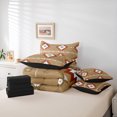 thumbnail image 6 of Homewish Brown Aztec Twin Bedding Sets 7-Piece, Bohemian Geometric Bedding Comforter Set, Rustic Lodge Cabin Farmhouse Sheet Sets, Breathable Home Decor, 6 of 8