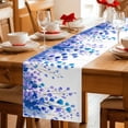 thumbnail image 5 of Spring Blue Wisteria Flowers Table Runner 72 Inches, Rustic Floral Branches Bed Runner Dresser Scarves Tabletop for Indoor Outdoor Parties/Ceremony/Banquet, 13" x 72", 5 of 9