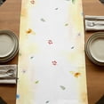 thumbnail image 5 of Table Runners 48 Inches Long Dress Scarves, Spring Floral Farmhouse Kitchen/Dining Table Runner, Short Coffee Tablerunners, Watercolor Gnomes Flowers Butterflies Yellow 13x48 Inch, 5 of 9
