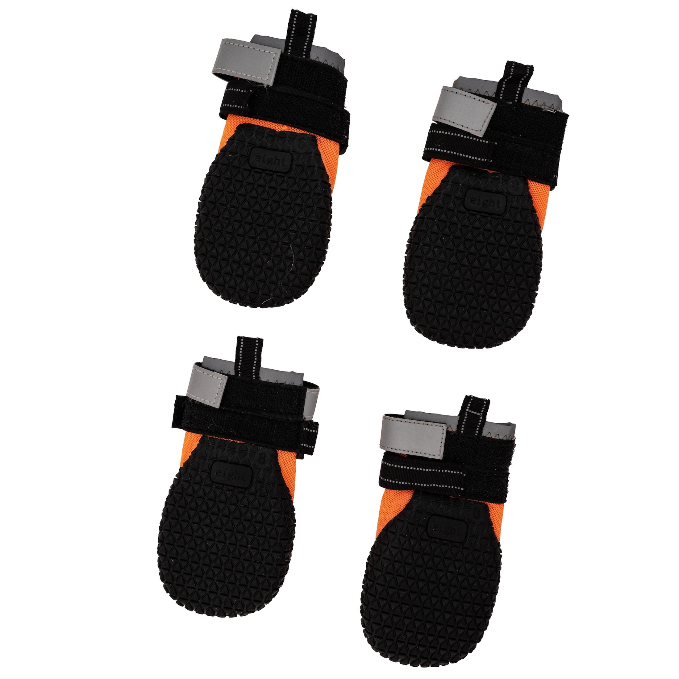 Remington Protective Pet Booties for Dogs, Orange, Size L, 4 Piece