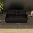 thumbnail image 3 of Pemberly Row Black Matte 24" Rectangular Above Mount Ceramic Sink w/ Faucet Hole, 3 of 5