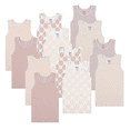 thumbnail image 2 of Buyless Fashion Débardeurs Sans Étiquette pour Filles Col Rond en Coton avec Bordure et Sangle (12 Pack), 2 of 8