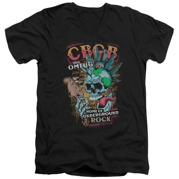 Cbgb - City Mowhawk - Slim Fit V Neck Shirt - Medium
