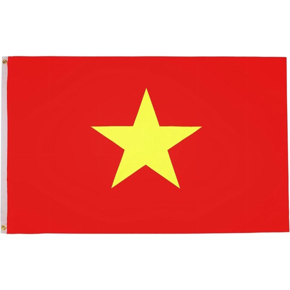 2024 Paris Olympics Vietnam Flag - 3x5 Ft - 100D Polyester Vietnamese Banner with Two Metal Grommets - Fade Resistant - Vivid Colors - 3' x 5' Feet High quality