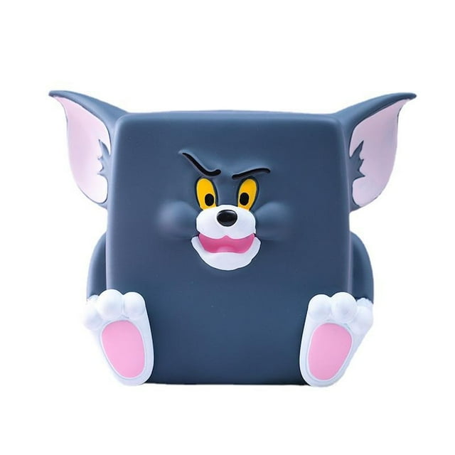 Coche de anime de Tom y Jerry de Piggy Bank, 18 x 14 x 17 cm, vinilo, 400 g
