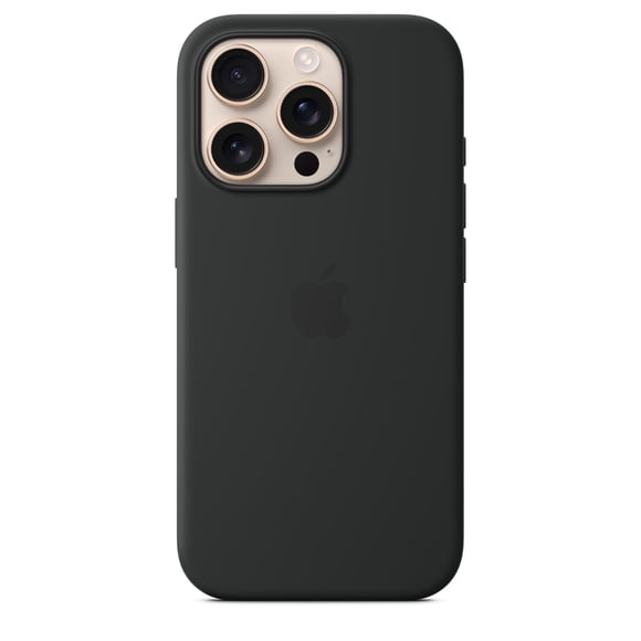 Funda para teléfono Apple iPhone 16 Pro de silicona con MagSafe Black
