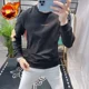 thumbnail image 3 of Sudaderas para hombre Jersey Ropa de hombre Sudadera negra sin capucha Top bordado Empalmado Invierno Lujo Ropa de calle Overfit Una pieza, 3 of 5