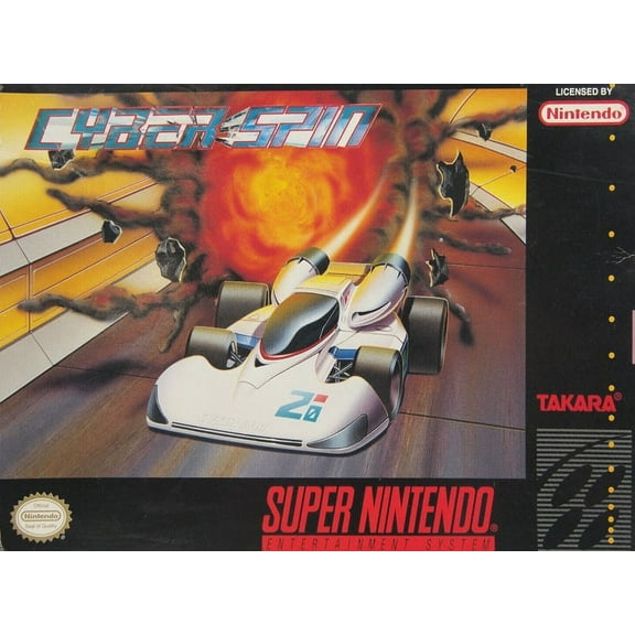 Restored Cyber Spin (Super Nintendo, 1992) SNES Racing Game (Refurbished)