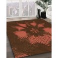 thumbnail image 3 of Ahgly Company Machine Washable Indoor Rectangle Transitional Mahogany Brown Area Rugs, 5' x 7', 3 of 7