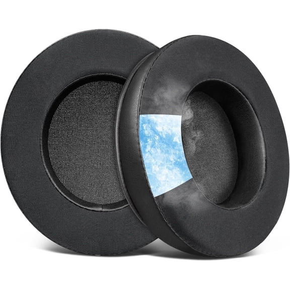 SOULWIT Cooling-Gel Ear Pads Cushions Replacement, for Razer Blackshark V2 X/Blackshark V2 HyperSpeed Headset, Ear Pads Cushions with High-Density Noise Isolation Foam - Black
