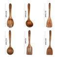 thumbnail image 2 of Juego de utensilios de cocina de madera de teca, 6 piezas para cocinar, 2 of 6