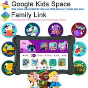 ME K10 Google Kids Space 10 64GB Quad-Core Kids Tablet, Bumper Case Kickstand, Black