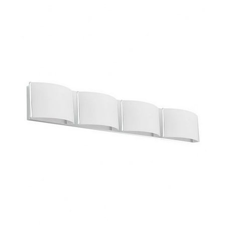 

Kuzco 701064CH-LED Four Lamp LED Vanity with Curved White Opal Glass