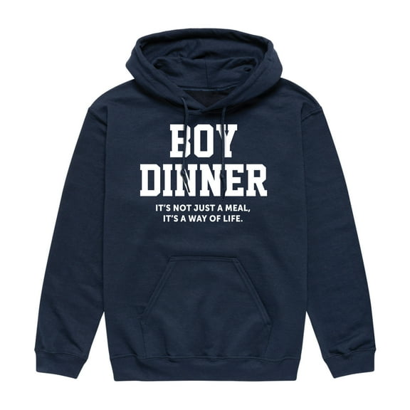Instant Message - Boy Dinner Way Of Life - Men's Pullover Hooded Fleece Sweatshirt