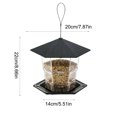 thumbnail image 4 of Bird Feeder for Outdoor Hanging, Clear Hexagon Plastic Seed Feeder with Rainproof Roof & Multi Perch Tray, Weather Resistant Hanging Bird Food Dispenser for Yard Garden Patio Backyard, 4 of 6