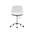 thumbnail image 3 of Calico Designs Back, Modern, Swivel, Office Contoured Folding Task Chair, White/Grey, 3 of 7