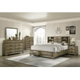 thumbnail image 3 of Loiret Light Grey Finish Wood Storage Platform King Bedroom Set with Dresser, Mirror, Two Nightstands, Chest, 3 of 13