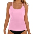 thumbnail image 1 of PMVFHDE Plus Size Swimsuit For Women High Waist Tankini Top With Shorts For Water Activities, 1 of 6