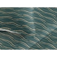 thumbnail image 3 of Ambesonne Abstract Quilted Bedspread Set 3 Pcs, Swirly Wave Boho Modern, King, Teal and Pale Brown, 3 of 4