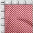 thumbnail image 2 of oneOone Cotton Cambric Light Red Fabric Check Dress Material Fabric Print Fabric By The Yard 42 Inch Wide, 2 of 4