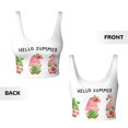 thumbnail image 6 of Sports Bras for Women Workout Tank Tops, Hello Summer Gnome Running Vest with Removable Cups, 6 of 7