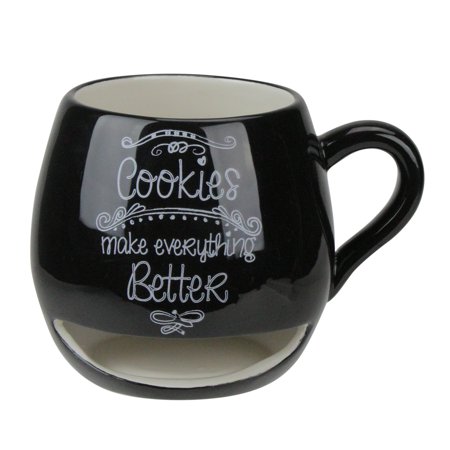 4" Black and White 'Cookies Make Everything Better' Mug
