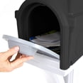 thumbnail image 3 of Mailbox Simplay3 Classic de plástico con soporte para poste, gris claro, 3 of 4