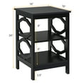 thumbnail image 3 of Costway 3-tier Nightstand Sofa Side End Accent Table Storage Display Shelf Black, 3 of 10