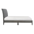 thumbnail image 3 of JERFIT Modern King Size Bed with Velvet Headboard, Gray Upholstered Platform Bed, Wood Frame No Box Spring Needed, All-in-One Box Delivery, 3 of 8