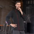 thumbnail image 4 of Uncommon Threads 0432-4603 Manteau de Chef Murano en Blanc avec Passepoil Rouge - Moyen, 4 of 6