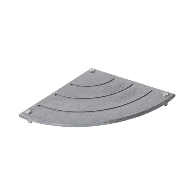 DOLITY Évier Domestique, Évier, en Forme d'Éventail Empêche l'Accumulation d'Humidité Pieds en Acier Inoxydable Diatomite Gris Foncé Arrondi