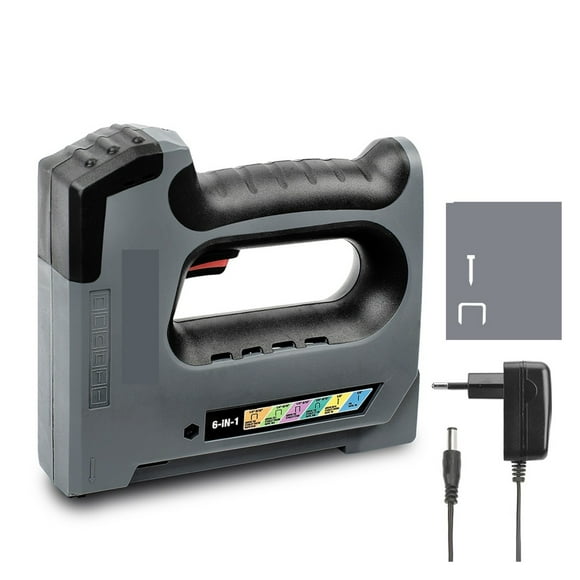 6 In1 3.6V Heavy Duty Staple Gun Rechargeable Cordless Tacker For House Decor Renovations Upholstery, Decoration ,Easy to Use