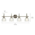 thumbnail image 2 of Kichler Avery 33.25" 4 Light Brushed Nickel Vanity Light with Clear Seeded Glass Shades, 2 of 8