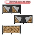 thumbnail image 2 of KANCOKIT 8FT Waterproof Firewood Log Rack Cover Wood Holder Outdoor Storage Sun Protector, 2 of 9