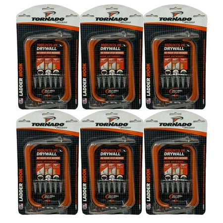 

Tornado L2000 Heavy Duty Ladder Hook 2-Pack Extended L Hook Design #26204 (6 Packs)