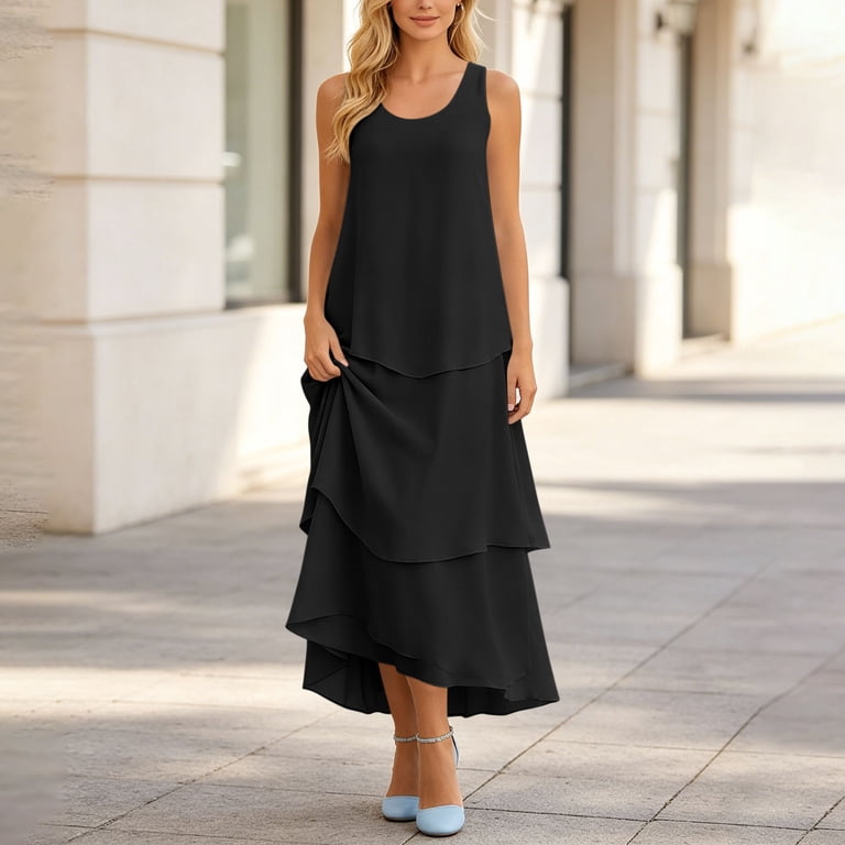 chiffon tank dress Chiffon Tank Scoop Neck Bridesmaid Dress